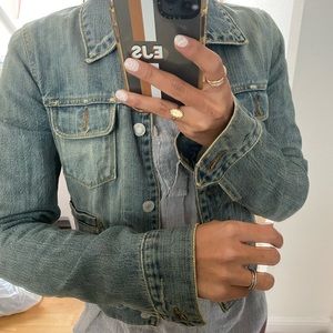 Abercombie fitted denim Jacket small